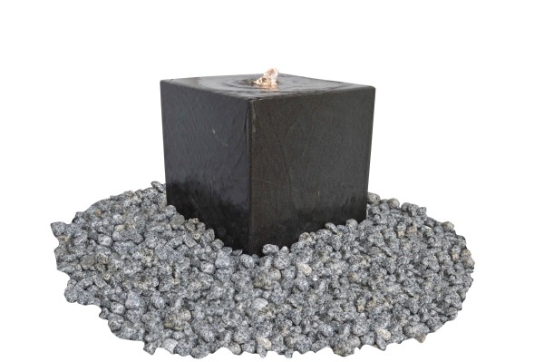 Granit-Würfel anthrazit, poliert, 50 mm Bohrung